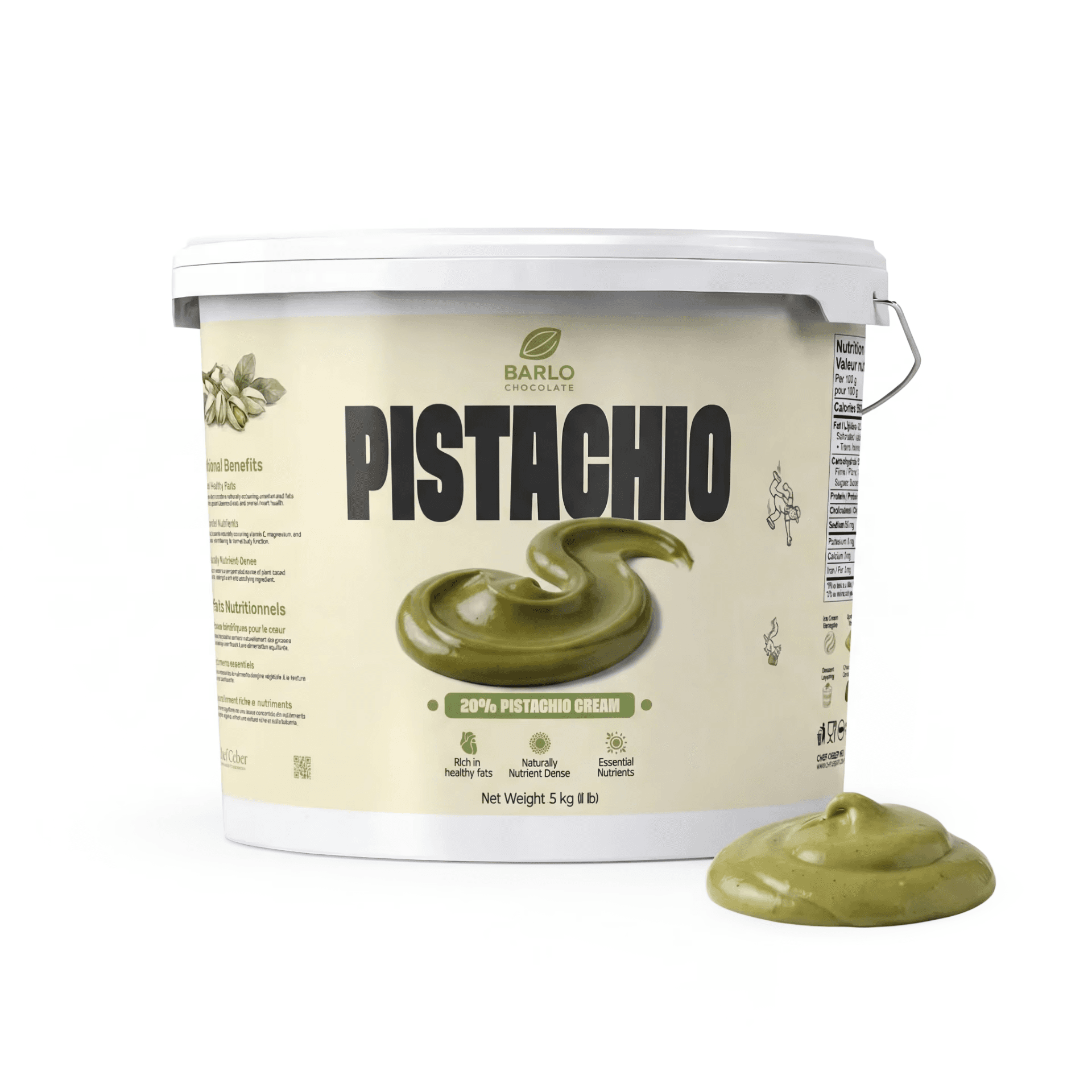Chef Ceber 20% Pistachio Cream 20% Pistachio Cream Chocolate – Image 1