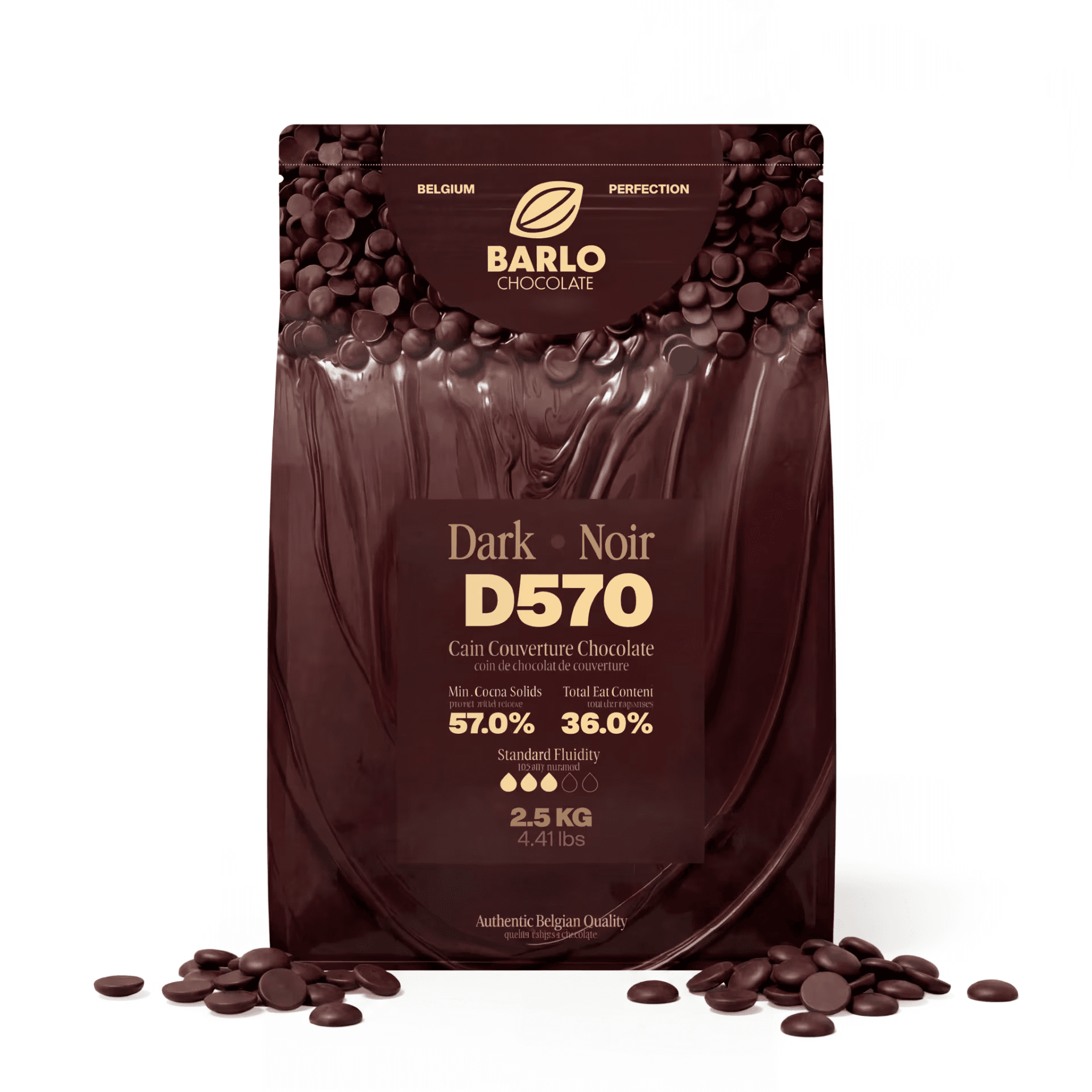 Chef Ceber D570 Dark Couverture Coin Chocolate 57% D570 Dark Couverture Coin Chocolate 57% Chocolate – Image 1