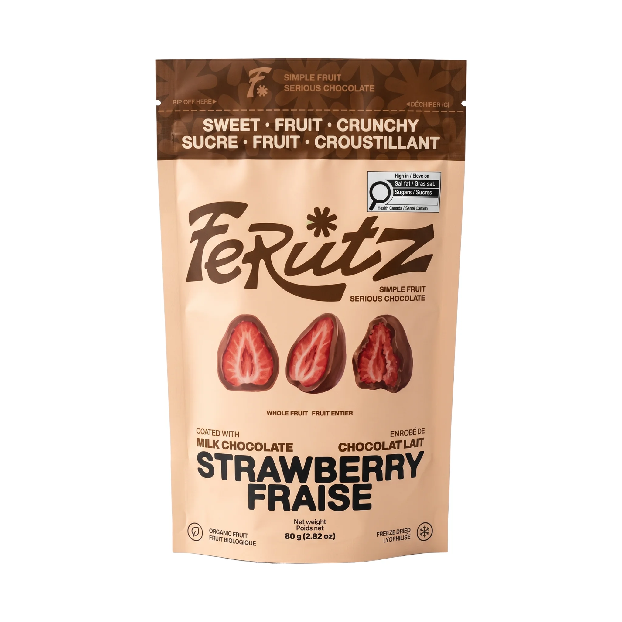 Chef Ceber Milk Chocolate Coated Freeze-Dried Strawberry Milk Chocolate Coated Freeze-Dried Strawberry Chocolate – Image 1