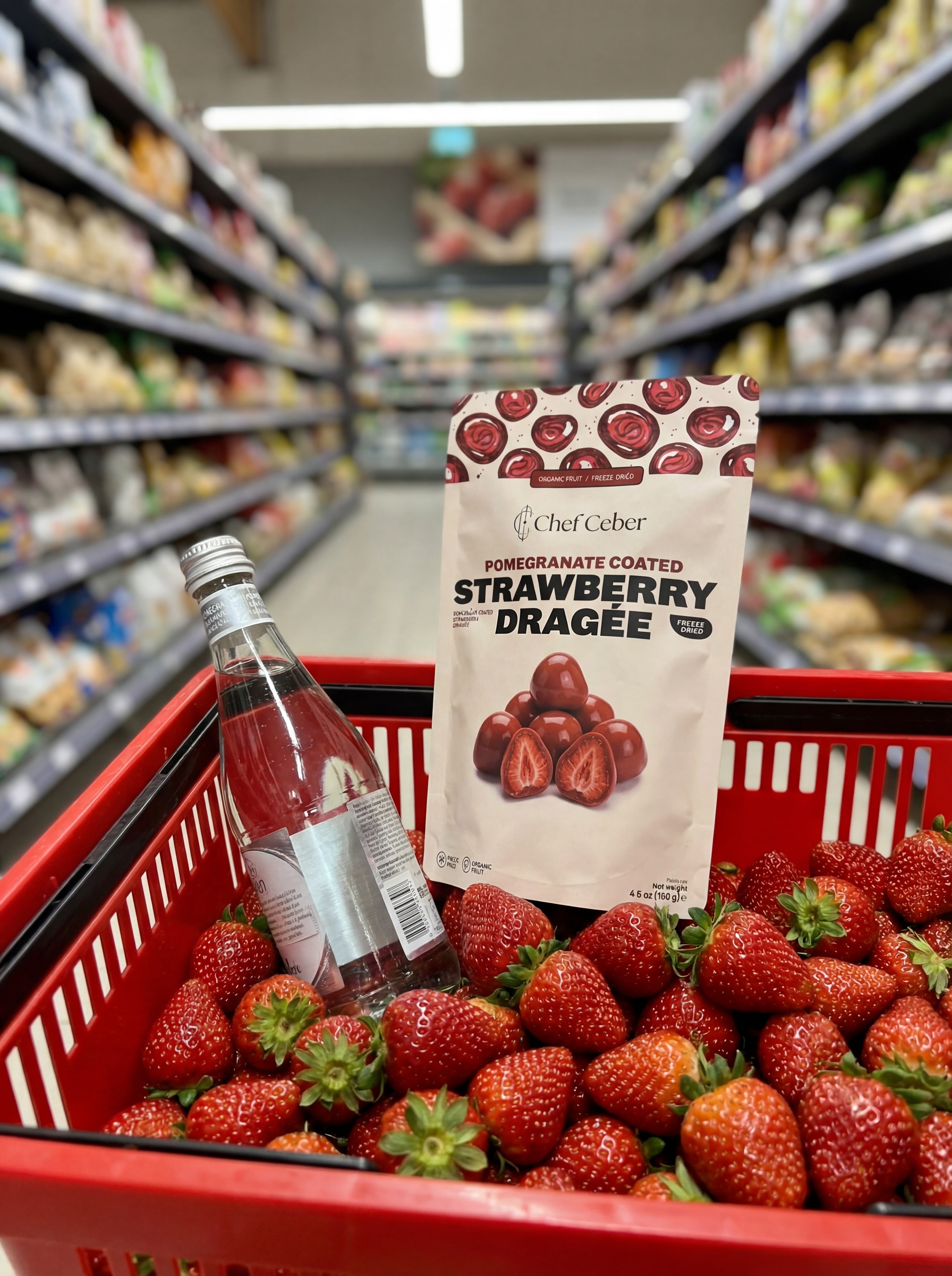 Chef Ceber Pomegranate Coated Freeze-Dried Strawberry Dragée Pomegranate Coated Freeze-Dried Strawberry Dragée Chocolate – Image 3