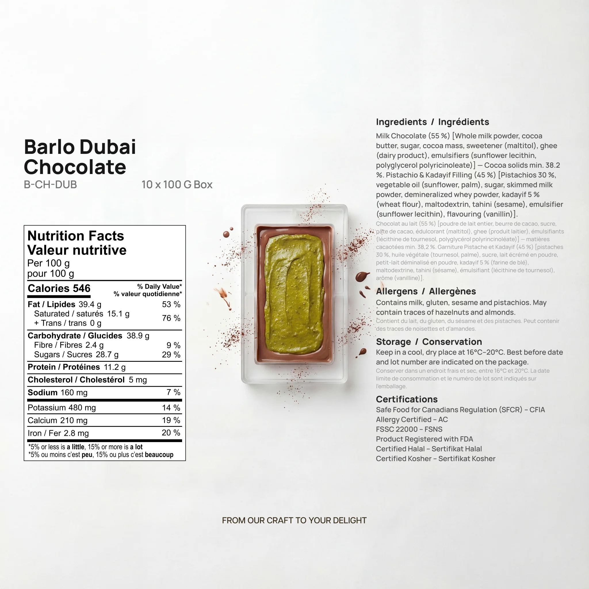 Chef Ceber Dubai Chocolate with Pistachio Dubai Chocolate with Pistachio Chocolate – Image 7