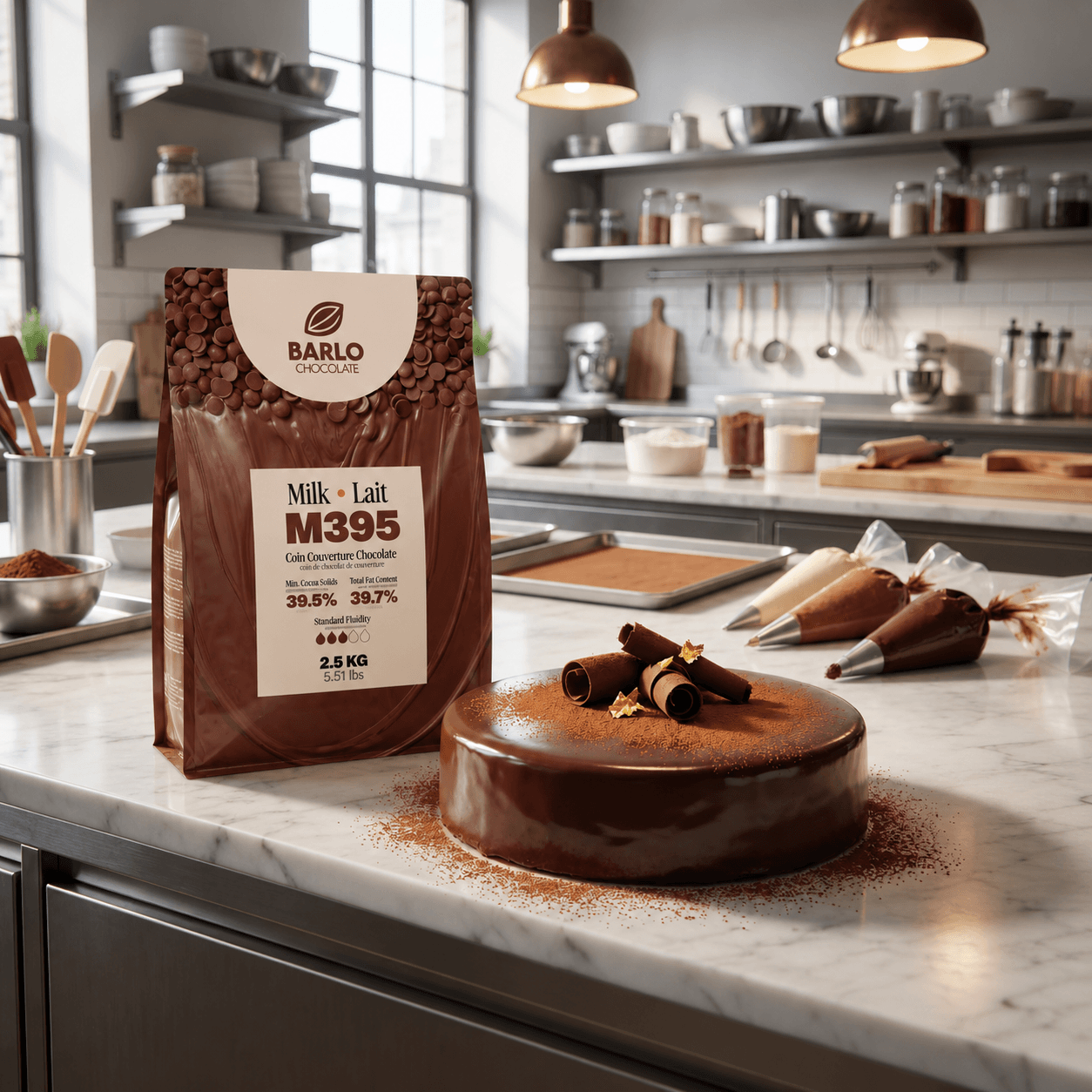 Chef Ceber M395 Milk Couverture Coin Chocolate 39.5% M395 Milk Couverture Coin Chocolate 39.5% Chocolate – Image 3