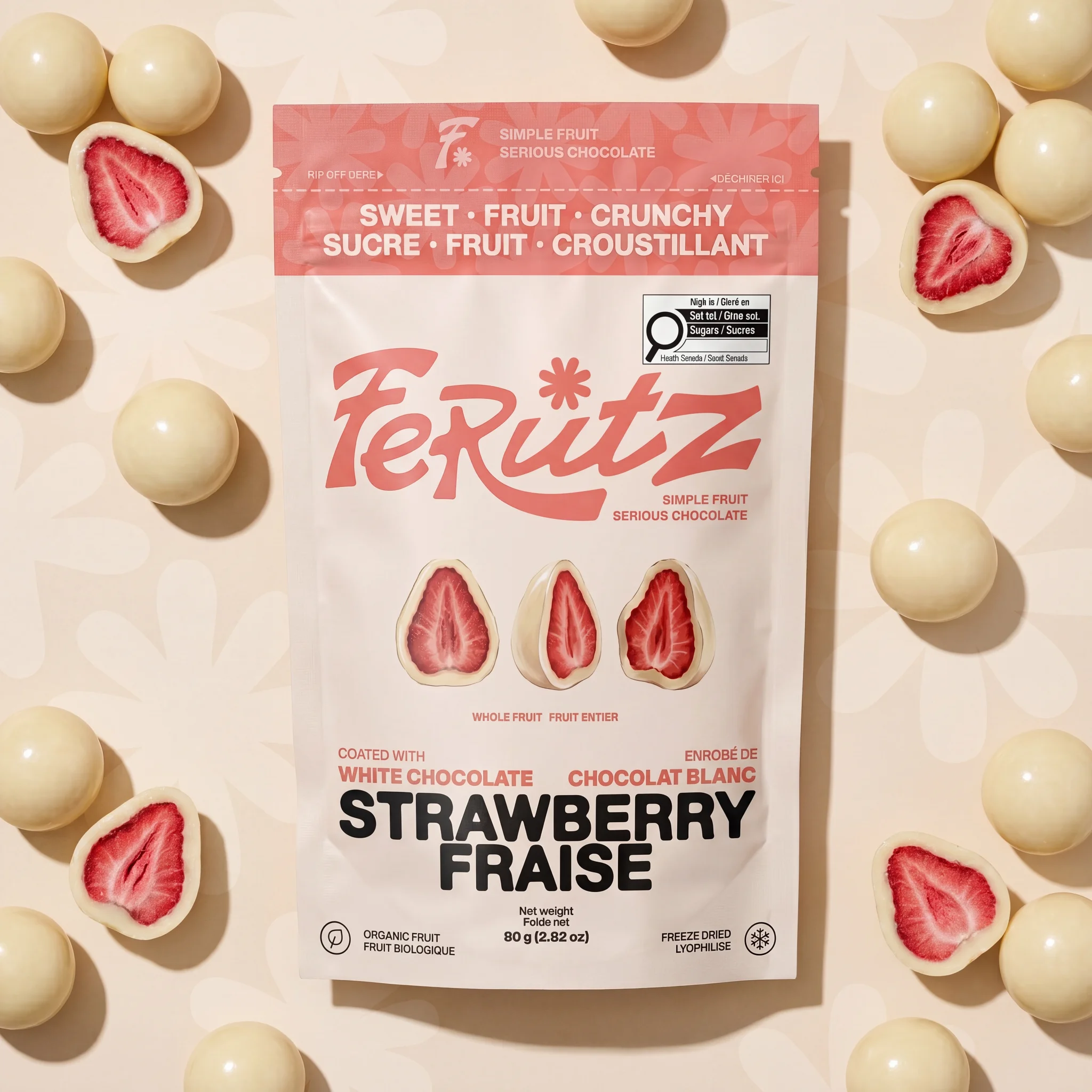 Chef Ceber Vriesgedroogde aardbei omhuld met witte chocolade Vriesgedroogde aardbei omhuld met witte chocolade Chocolate – Image 10