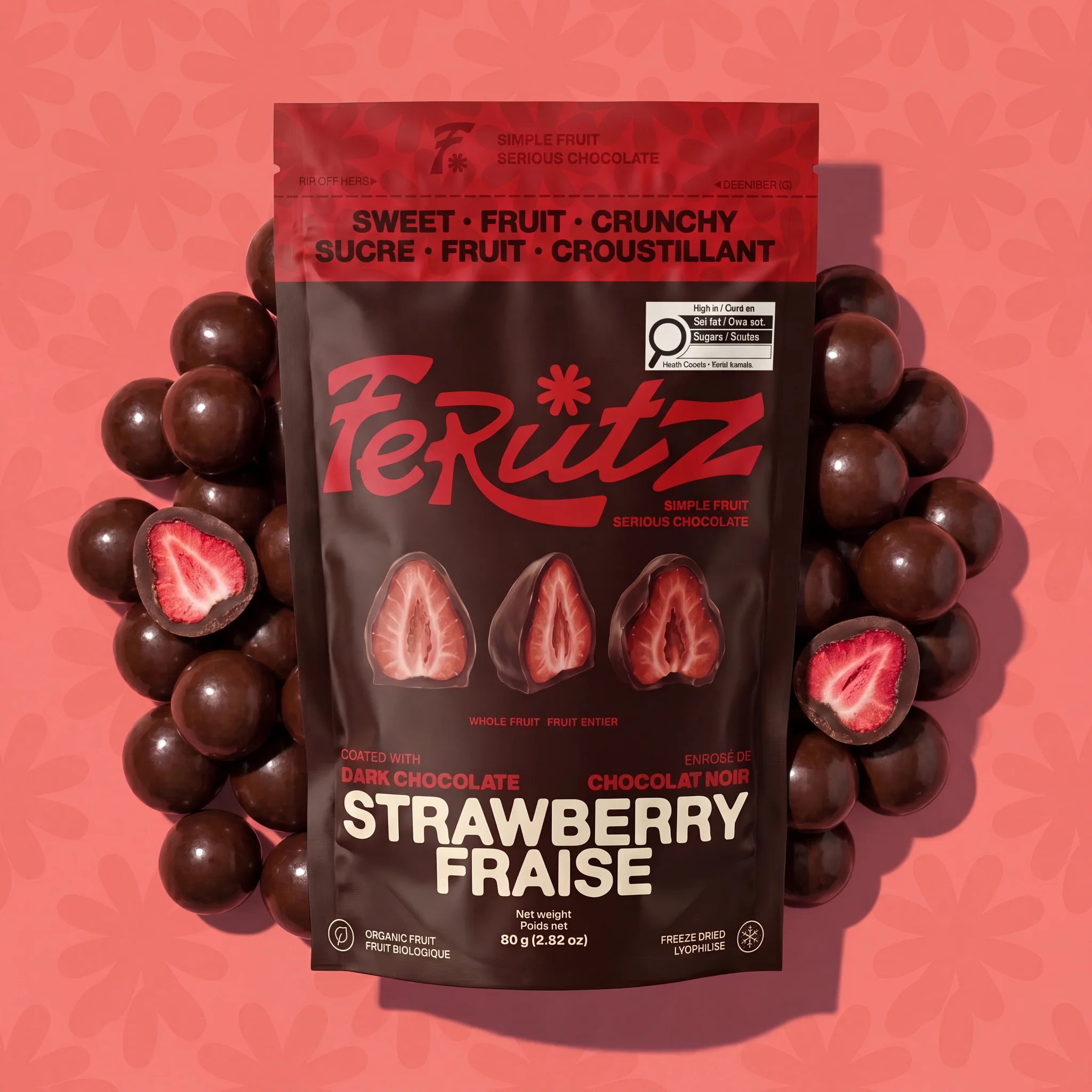 Chef Ceber Dark Chocolate Coated Freeze-Dried Strawberry Dark Chocolate Coated Freeze-Dried Strawberry Chocolate – Image 4