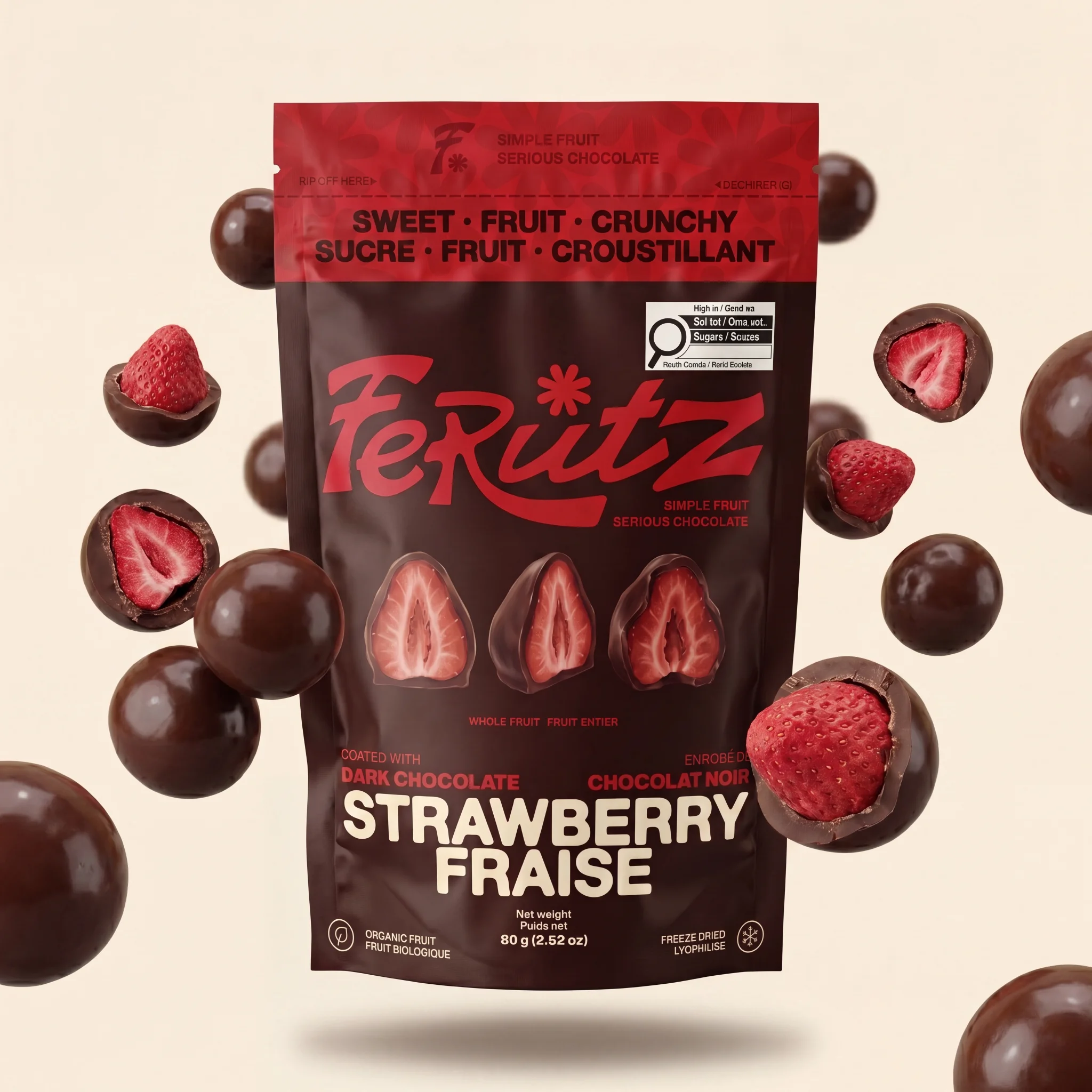 Chef Ceber Dark Chocolate Coated Freeze-Dried Strawberry Dark Chocolate Coated Freeze-Dried Strawberry Chocolate – Image 6