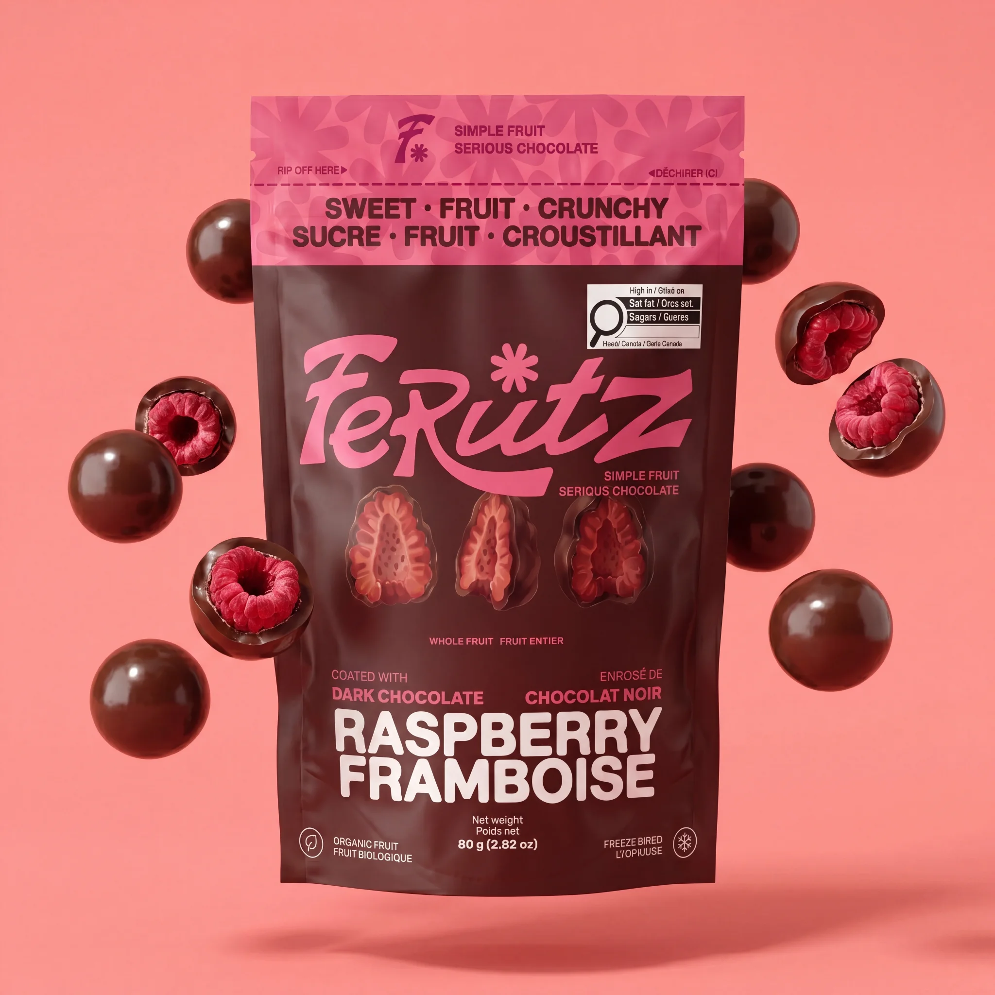 Chef Ceber Dark Chocolate Coated Freeze-Dried Raspberry Dark Chocolate Coated Freeze-Dried Raspberry Chocolate – Image 7
