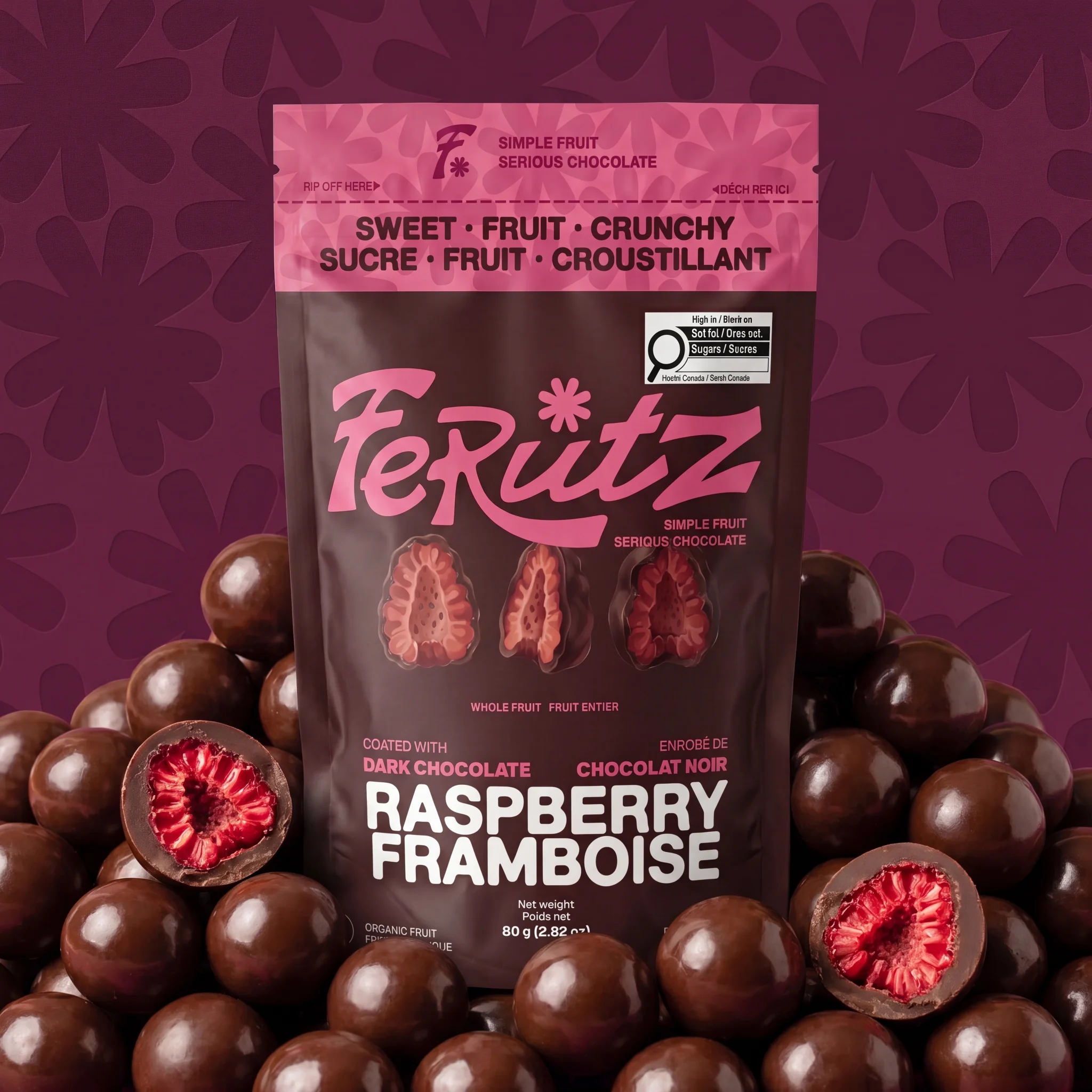 Chef Ceber Dark Chocolate Coated Freeze-Dried Raspberry Dark Chocolate Coated Freeze-Dried Raspberry Chocolate – Image 6