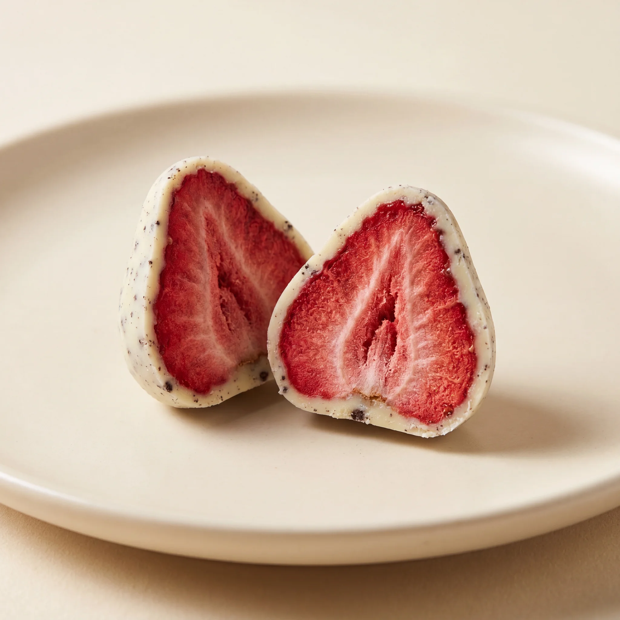 Chef Ceber White Chocolate with Chocolate Cookie Coated Freeze-Dried Strawberry White Chocolate with Chocolate Cookie Coated Freeze-Dried Strawberry Chocolate – Image 3