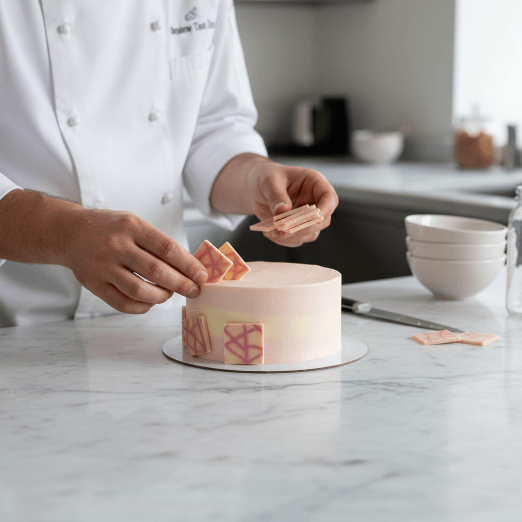 Chef Ceber Pink Patterned Square Pink Patterned Square Chocolate – Image 5