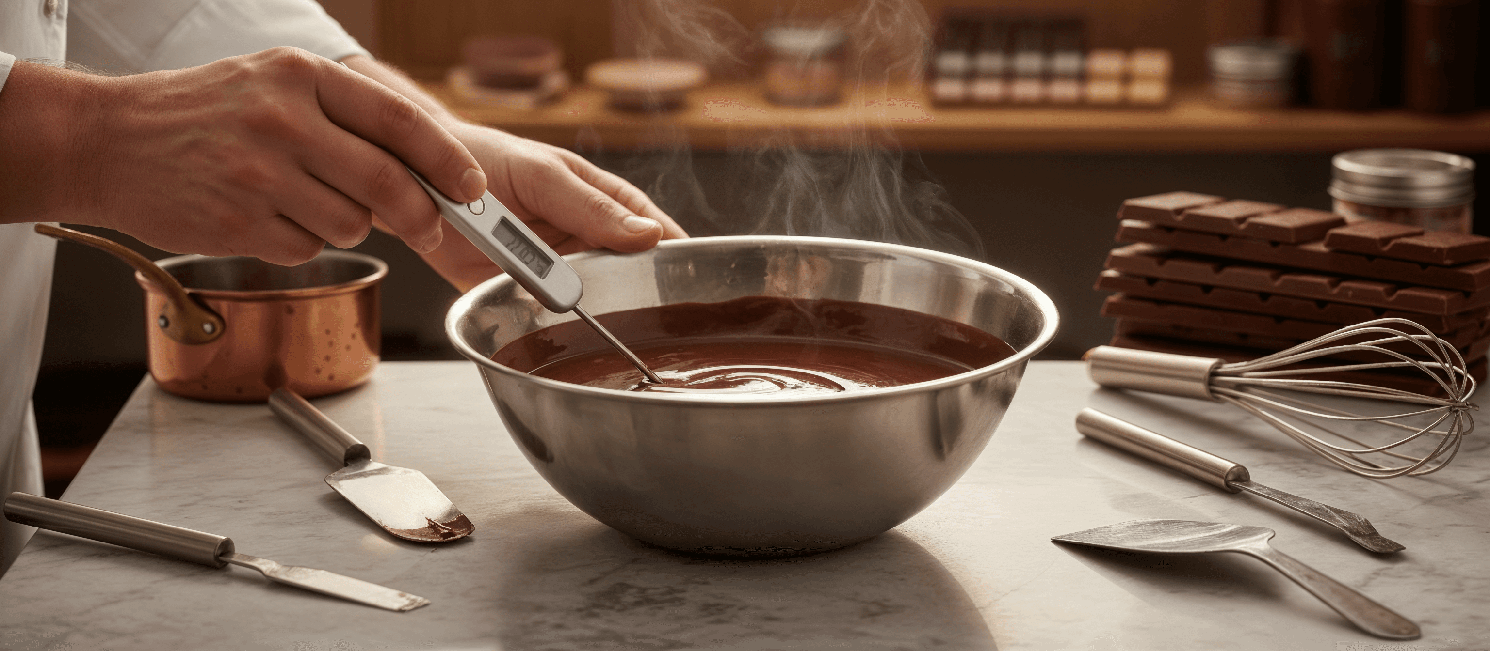 Chef Ceber Blog – Chocolate Tempering Basics – Master the art of chocolate tempering for glossy, snap-perfect creations. Explore methods