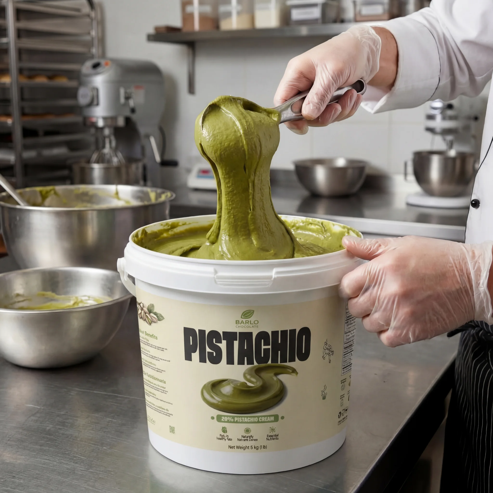 Chef Ceber 20% Pistachio Cream 20% Pistachio Cream Chocolate – Image 3