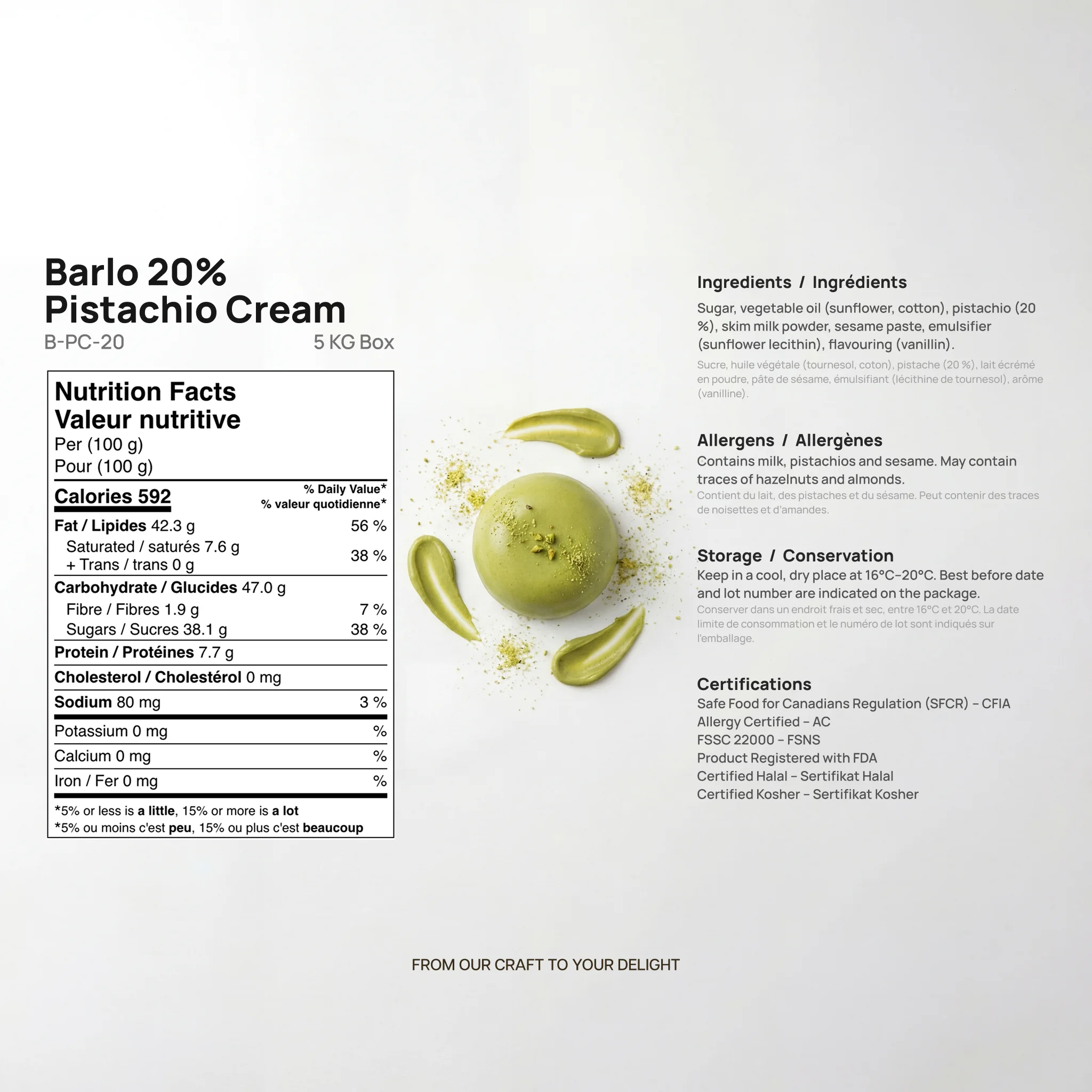 Chef Ceber 20% Pistachio Cream 20% Pistachio Cream Chocolate – Image 5