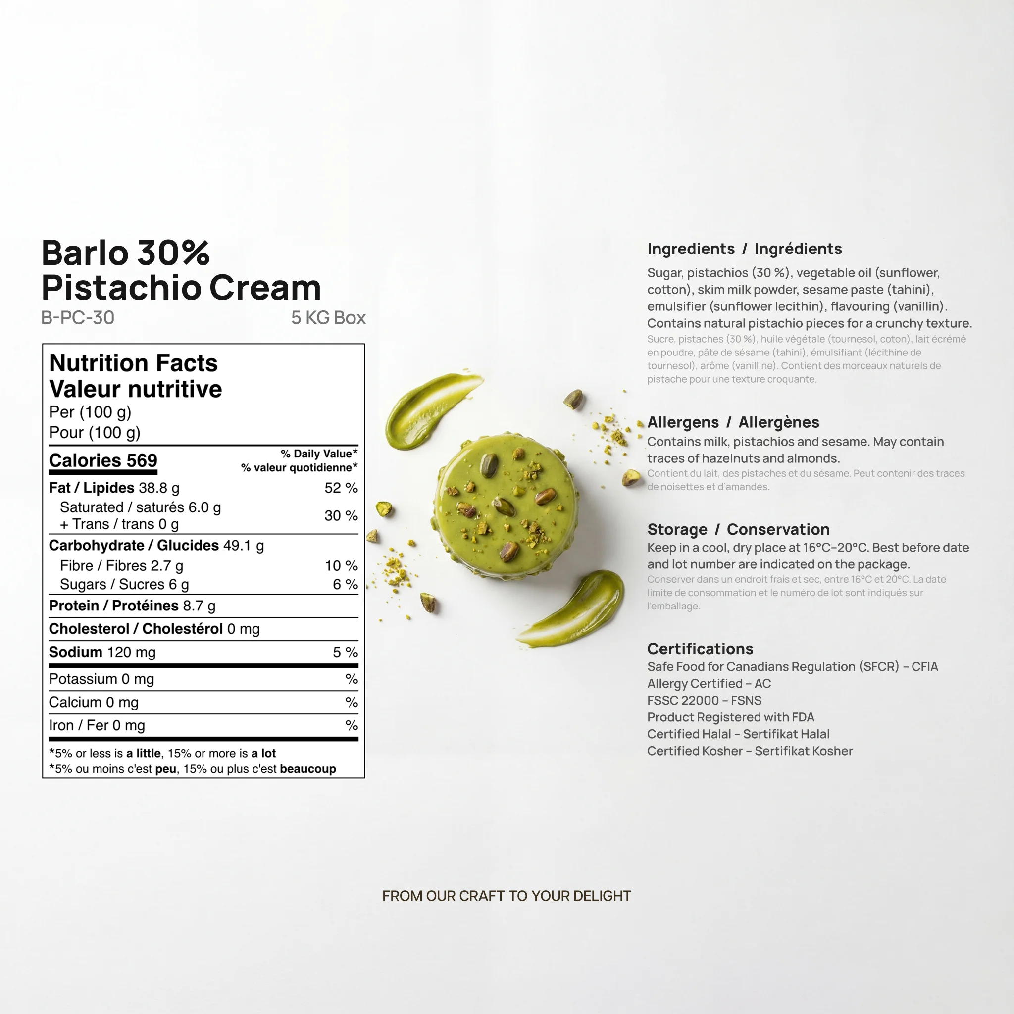 Chef Ceber 30% Pistachio Cream 30% Pistachio Cream Chocolate – Image 6