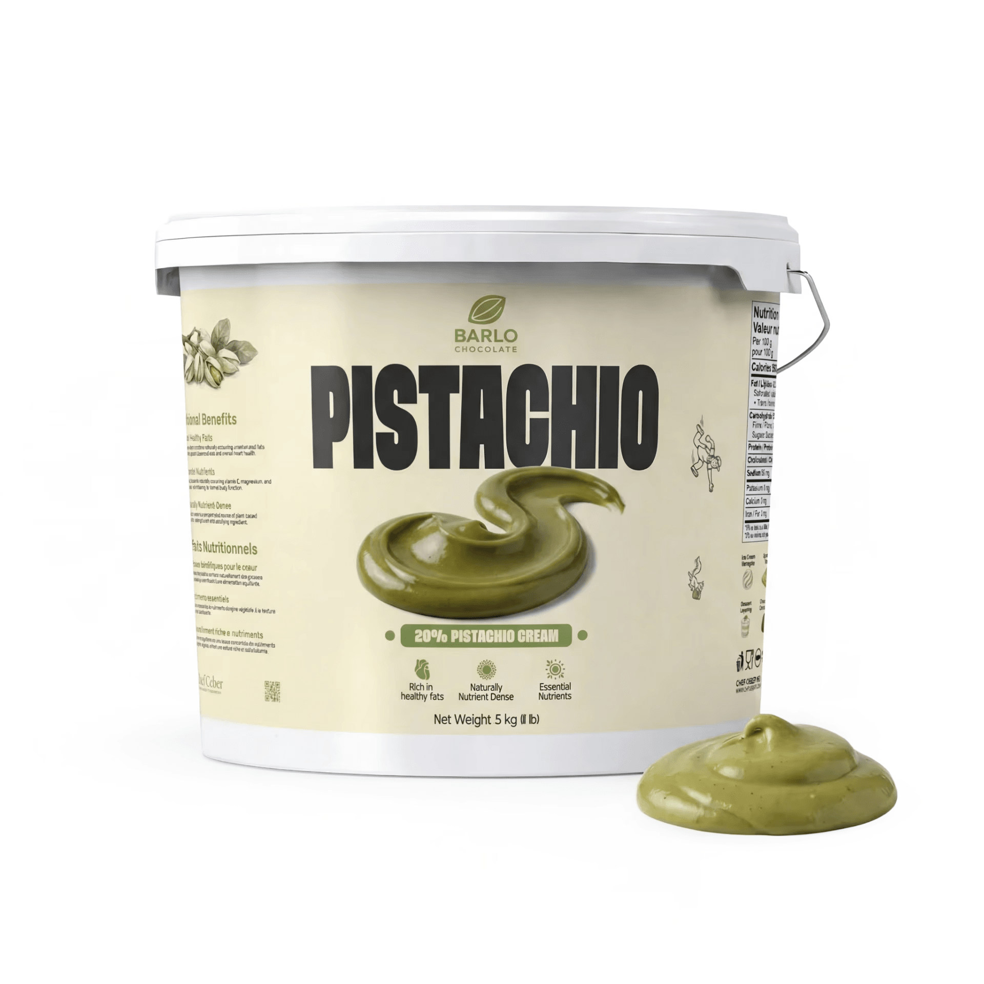 Chef Ceber 20% Pistachio Cream 20% Pistachio Cream Chocolate – Image 1