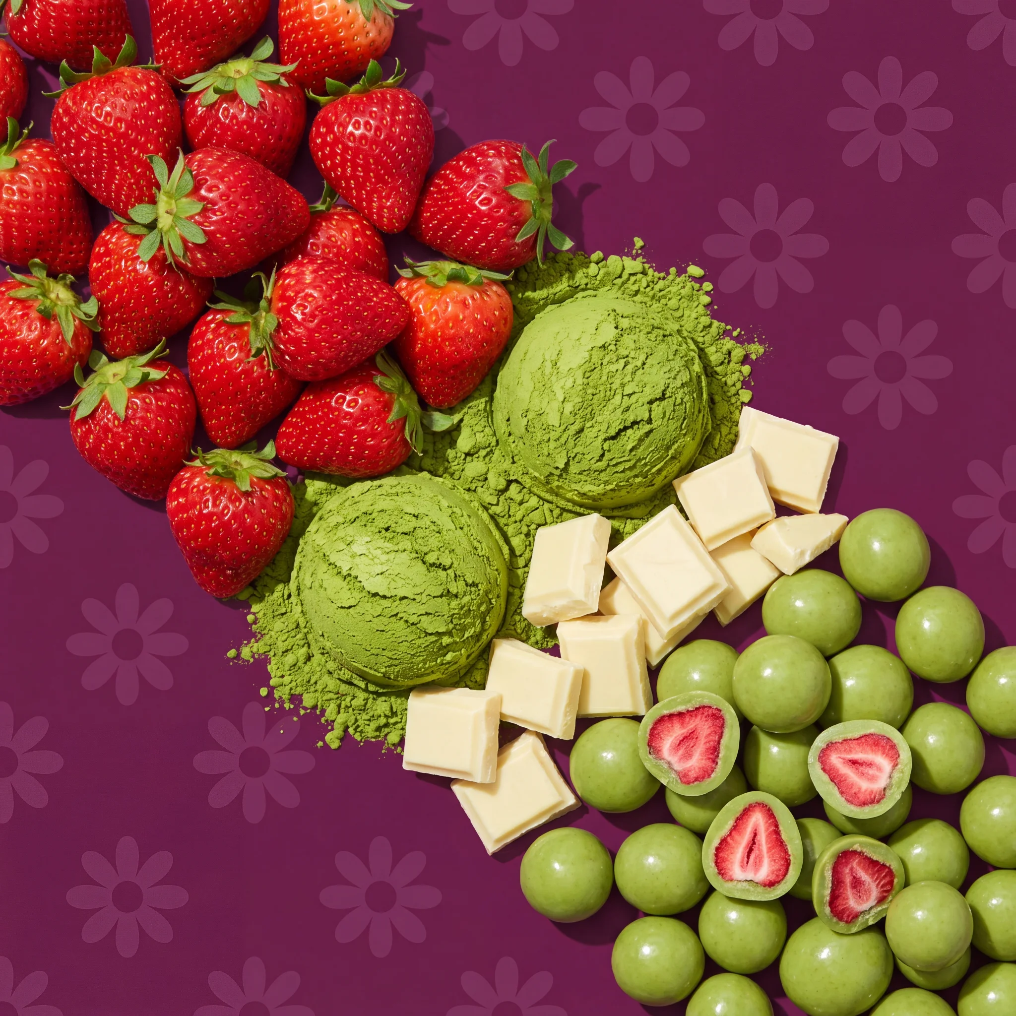 Chef Ceber Gefriergetrocknete Erdbeere mit Matcha-geschmackiger weißer Schokoladenhülle Gefriergetrocknete Erdbeere mit Matcha-geschmackiger weißer Schokoladenhülle Chocolate – Image 8