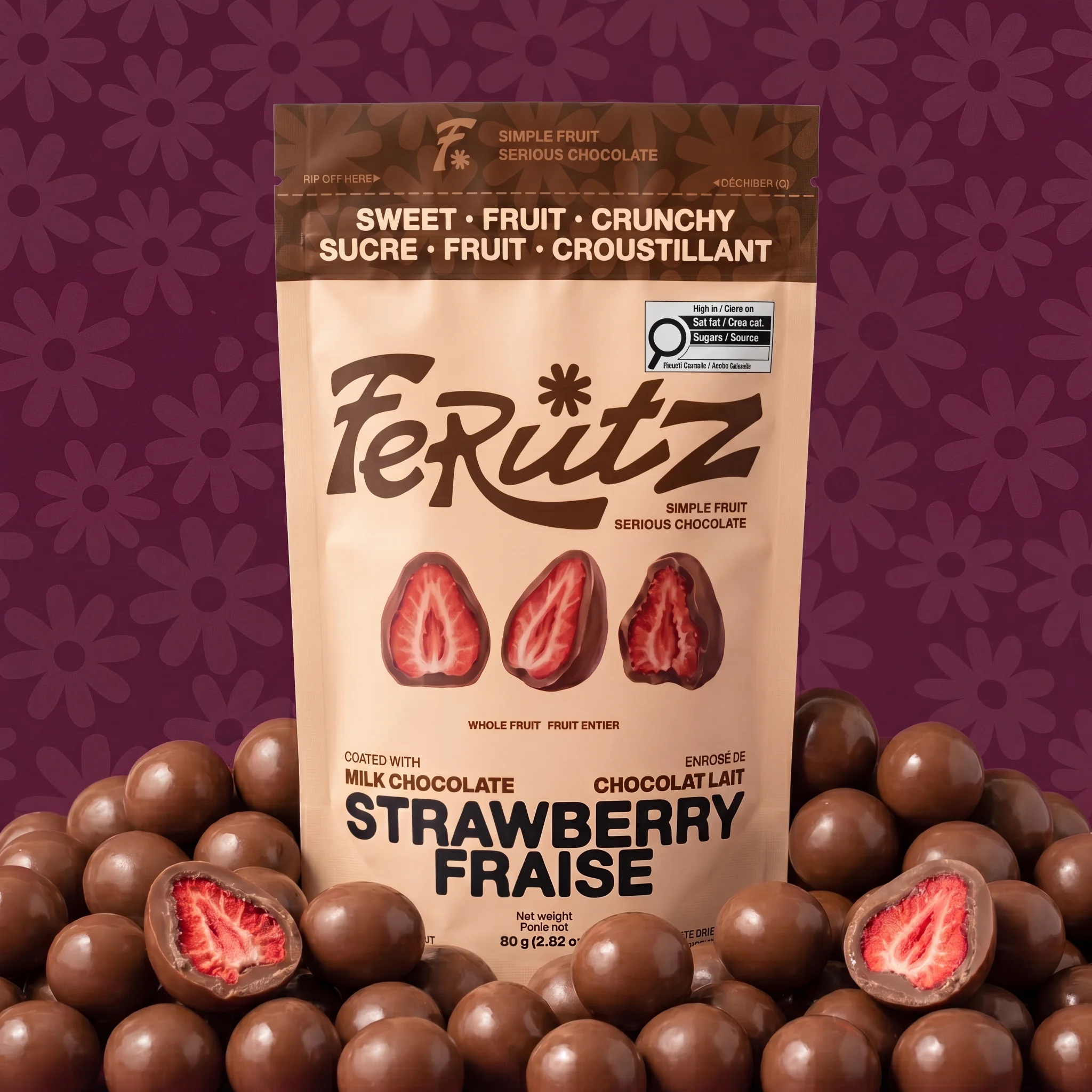 Chef Ceber Milk Chocolate Coated Freeze-Dried Strawberry Milk Chocolate Coated Freeze-Dried Strawberry Chocolate – Image 6