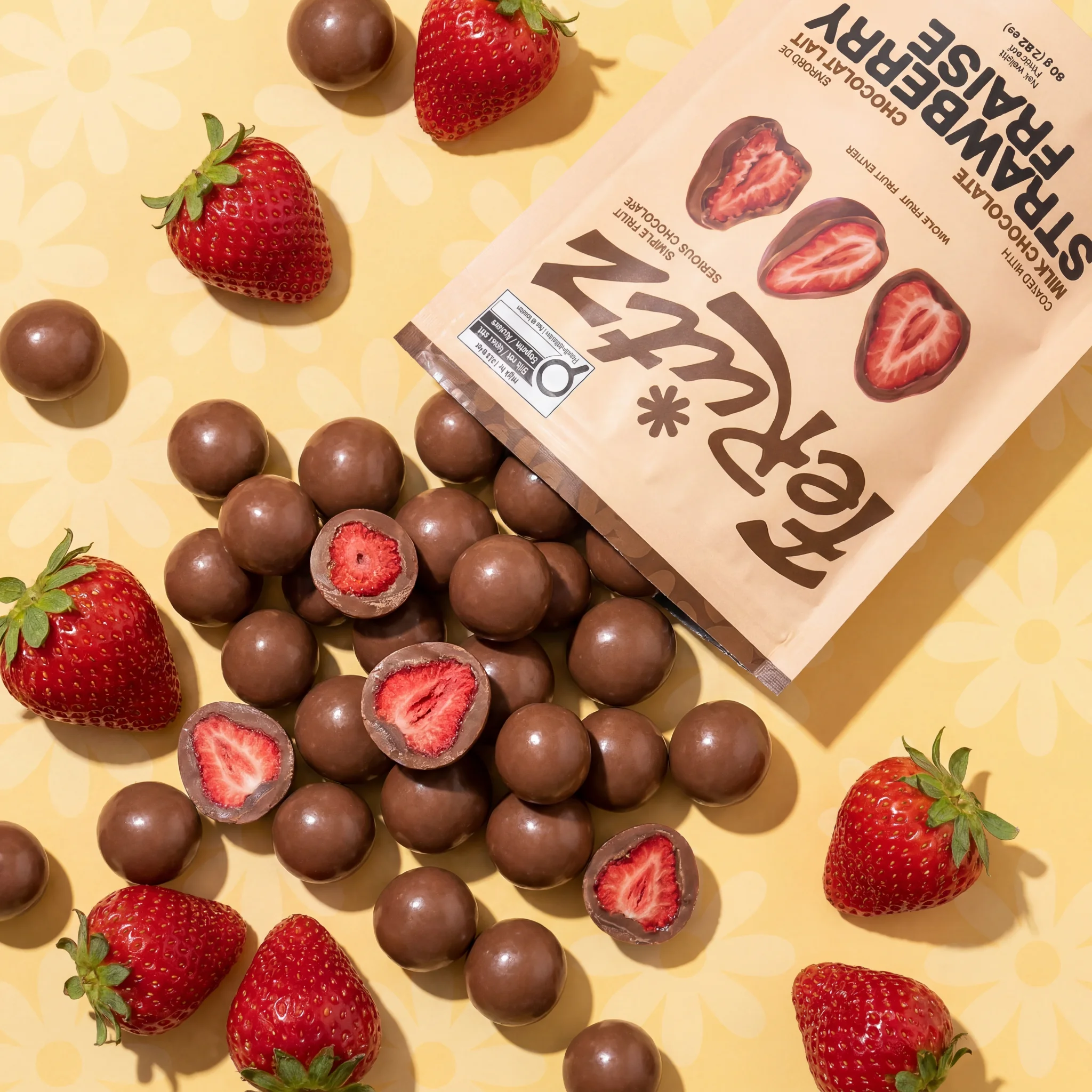 Chef Ceber Milk Chocolate Coated Freeze-Dried Strawberry Milk Chocolate Coated Freeze-Dried Strawberry Chocolate – Image 9