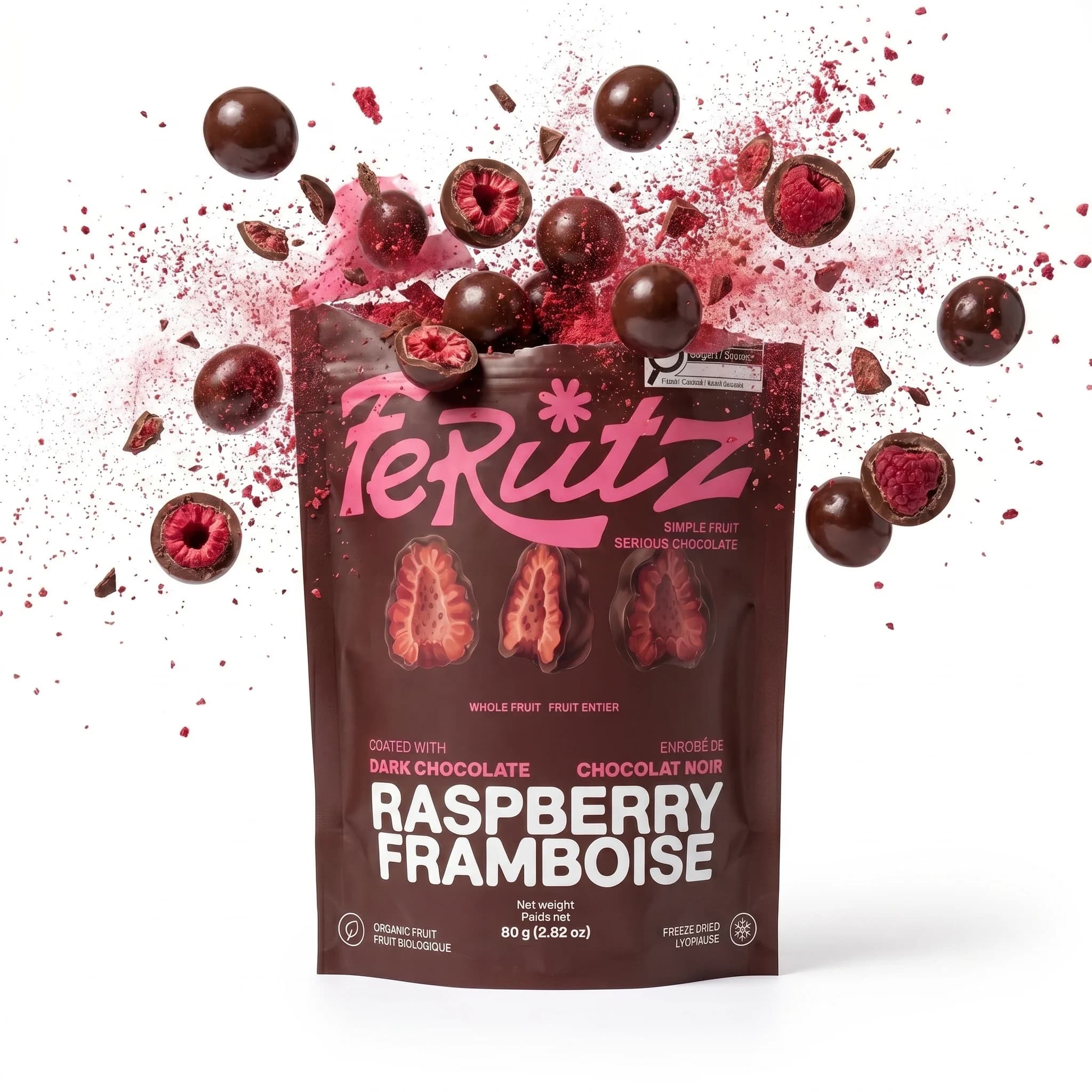 Chef Ceber Dark Chocolate Coated Freeze-Dried Raspberry Dark Chocolate Coated Freeze-Dried Raspberry Chocolate – Image 2