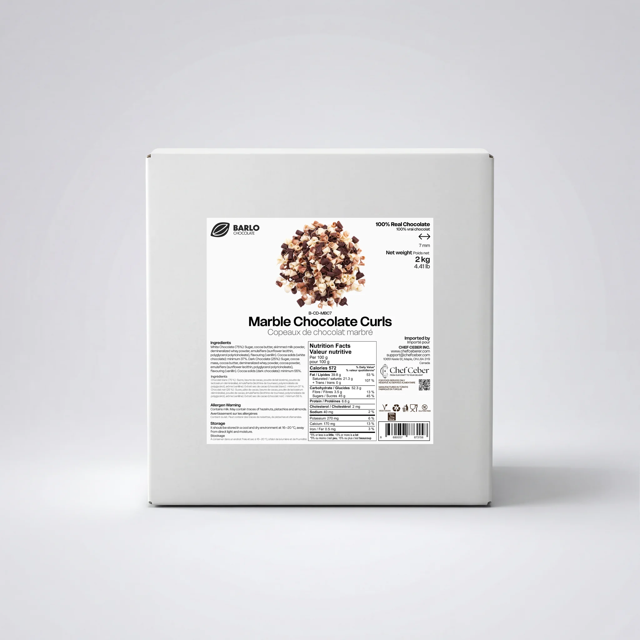 Chef Ceber Marble Design Curl Marble Design Curl Chocolate – Image 5