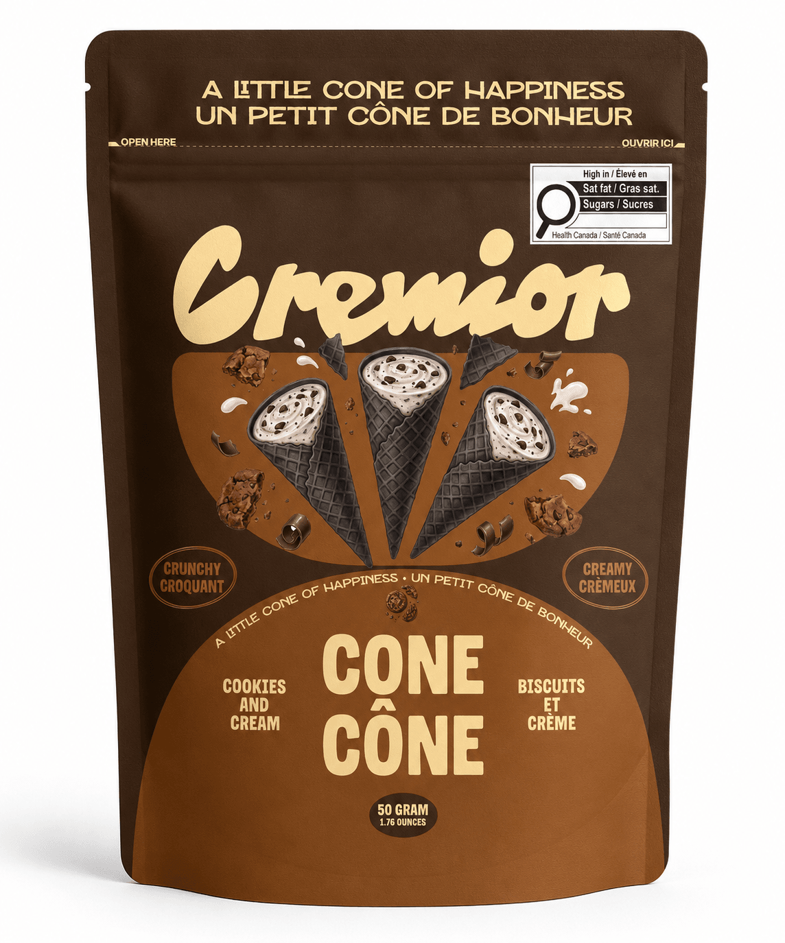 Chef Ceber Cookies & Cream Cocoa Cone Cookies & Cream Cocoa Cone Chocolate – Image 1