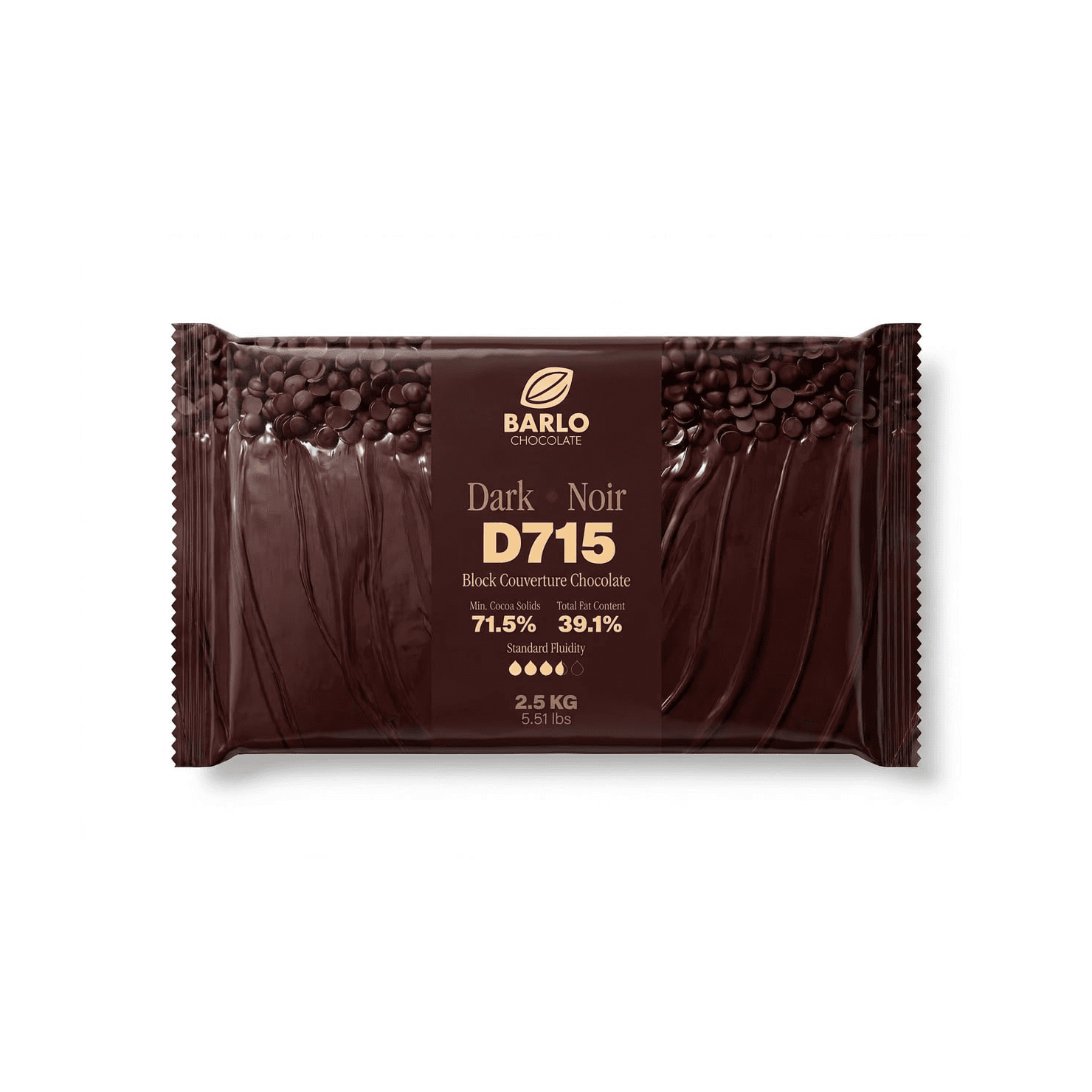 Chef Ceber D715 71.5% Dark Couverture Chocolate Block D715 71.5% Dark Couverture Chocolate Block Chocolate – Image 1