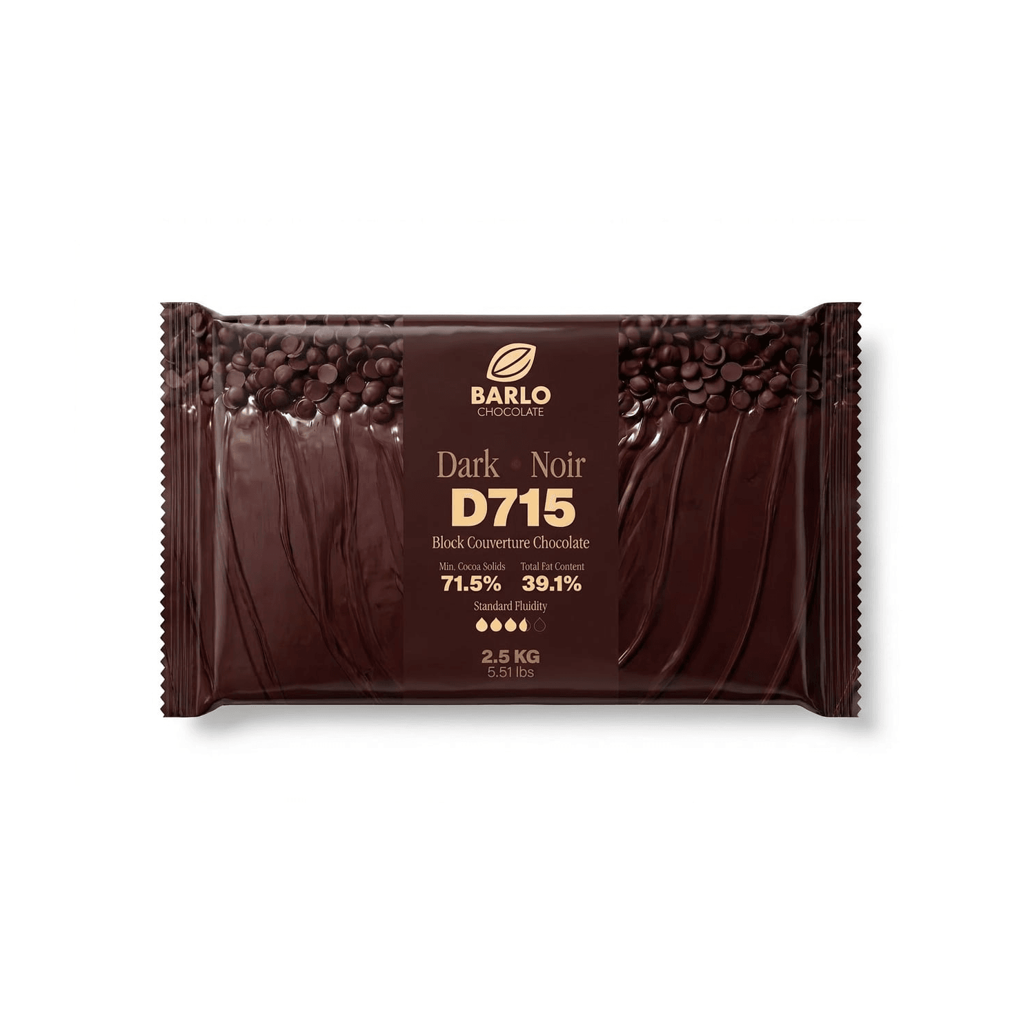 Chef Ceber D715 71.5% Dark Couverture Chocolate Block D715 71.5% Dark Couverture Chocolate Block Chocolate – Image 1