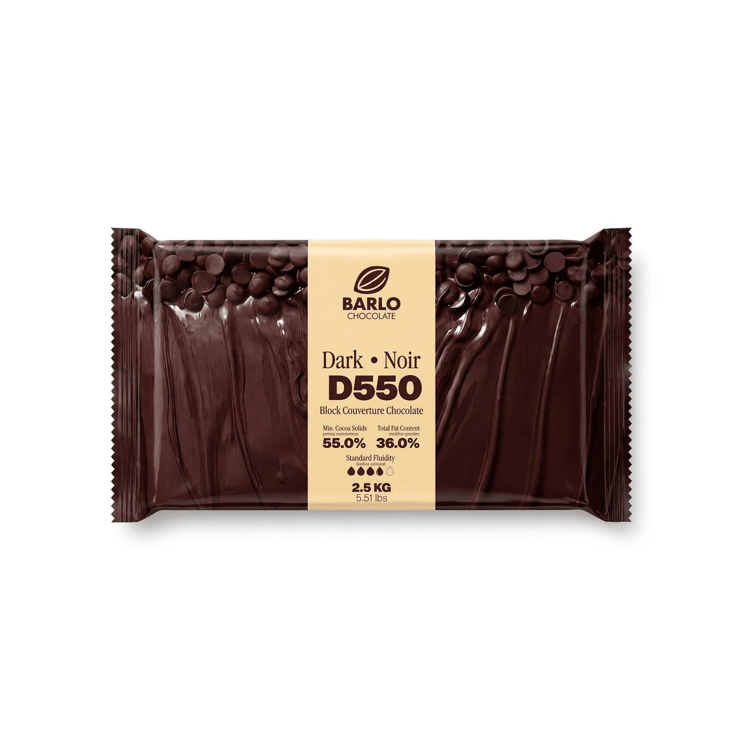 Chef Ceber D550 55% Dark Couverture Chocolate Block D550 55% Dark Couverture Chocolate Block Chocolate – Image 1