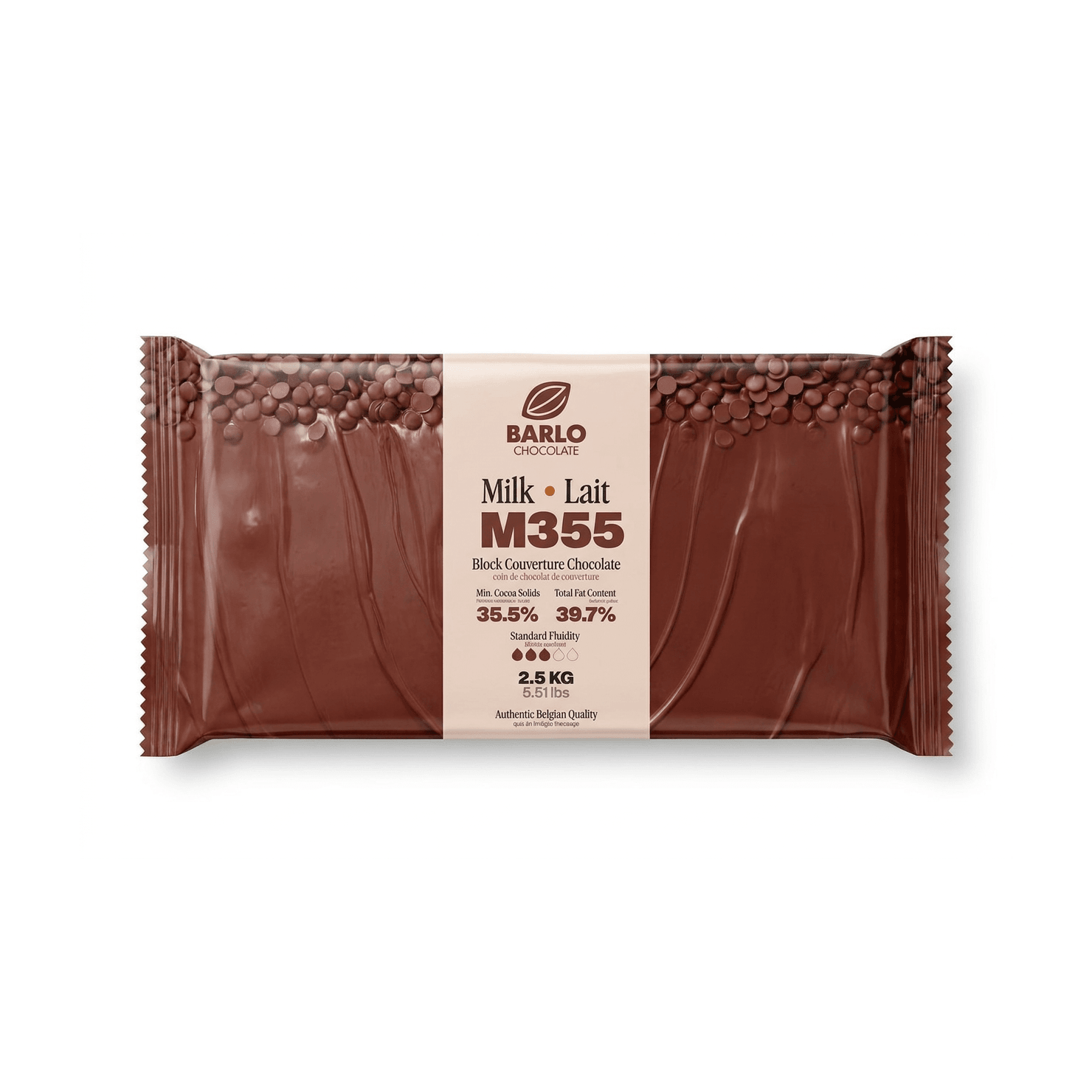 Chef Ceber M355 35.5% Milk Couverture Chocolate Block M355 35.5% Milk Couverture Chocolate Block Chocolate – Image 1
