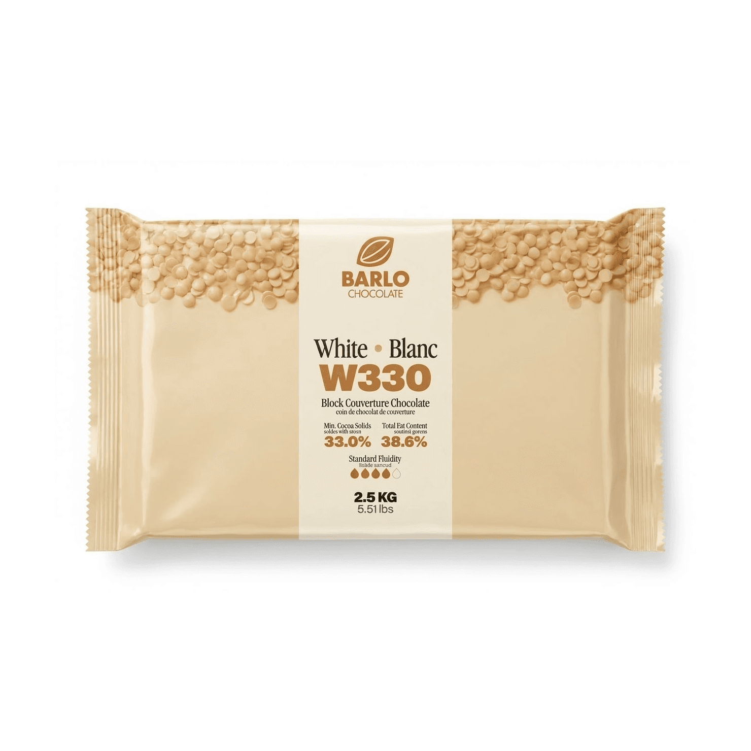 Chef Ceber W330 33% White Couverture Chocolate Block W330 33% White Couverture Chocolate Block Chocolate – Image 1
