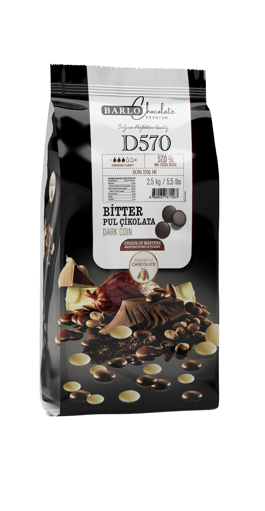 D570 Dark Chocolate Coins 57%