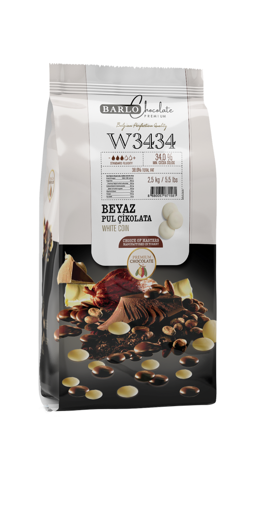 W3434 White Chocolate Coins 34%